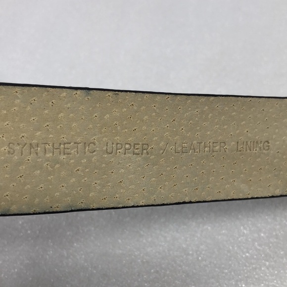 Nine West Belt Patchwork Brown Size Medium Square Gold Tone Buckle - Picture 5 of 13